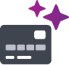 Symbol: gl?nzende Kreditkarte